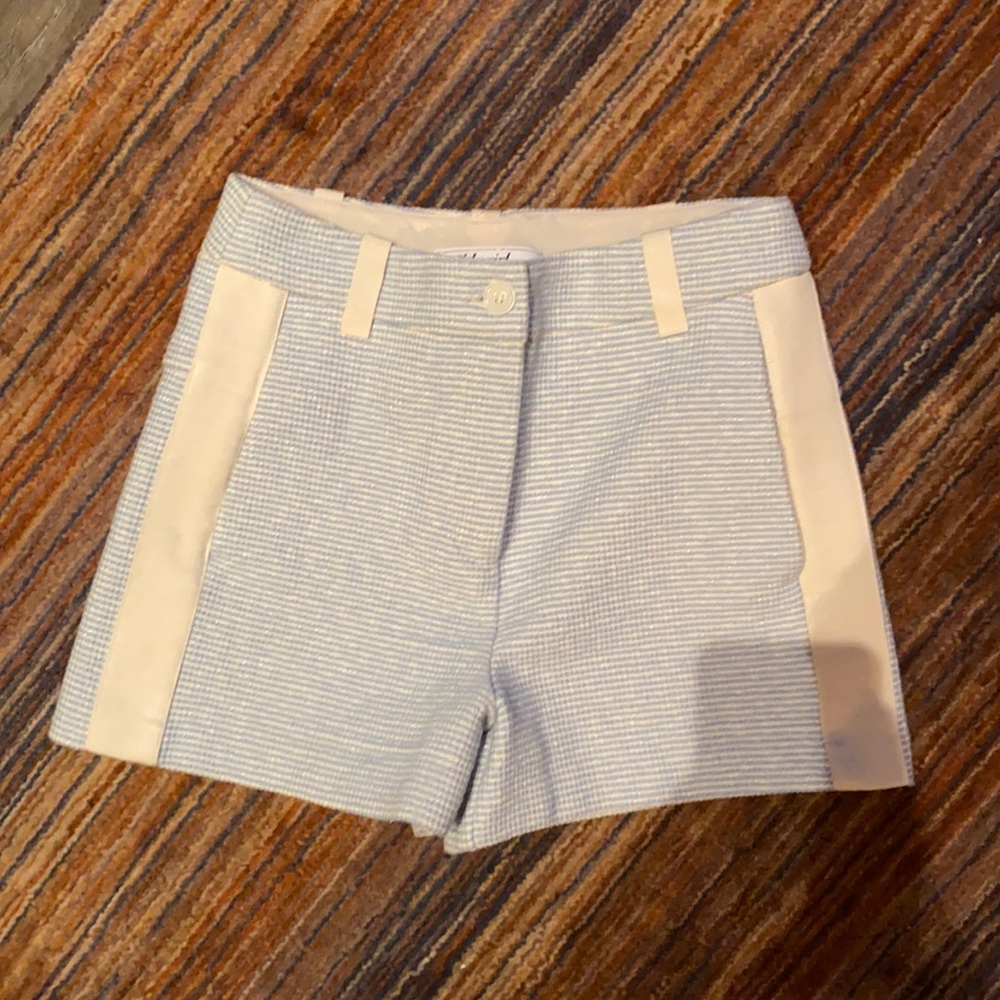 Blumarine tweed blue shorts